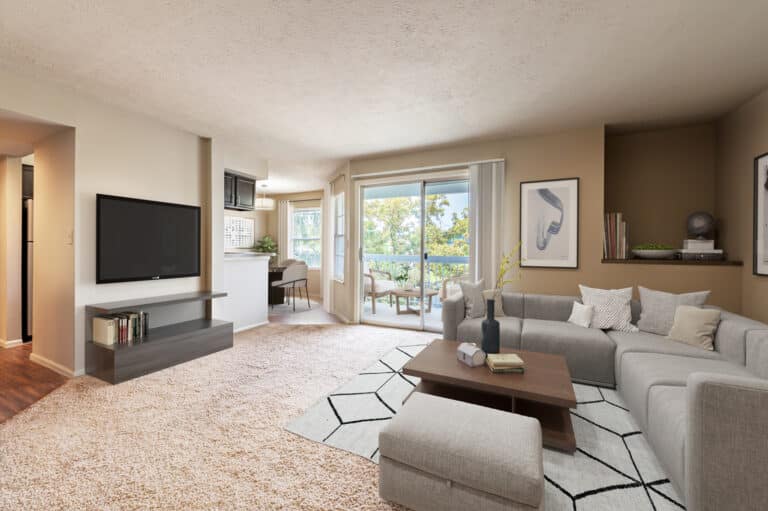 Our apartments in Miamisburg spacious living rooms.