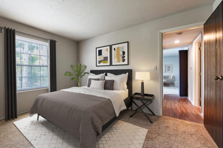 Spacious bedrooms at Hunters Chase Apartments in Miamisburg.