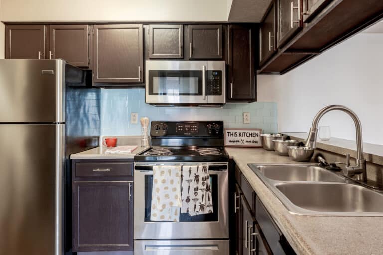 The newly upgrade kitchens at our Miamisburg apartments.
